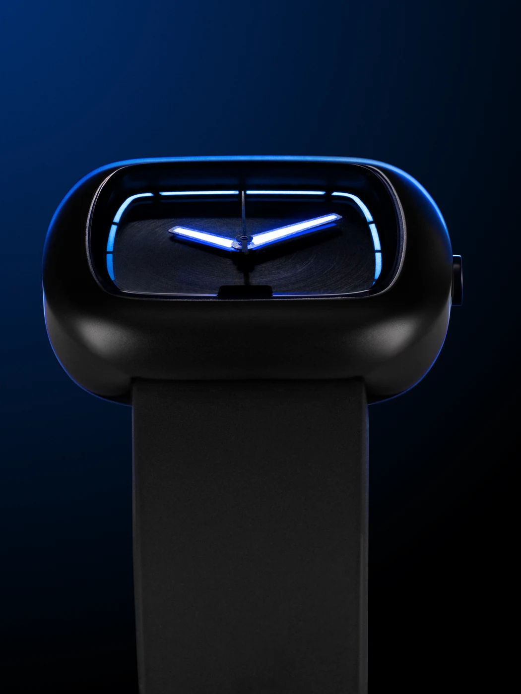 The sapphire crystal lit from within